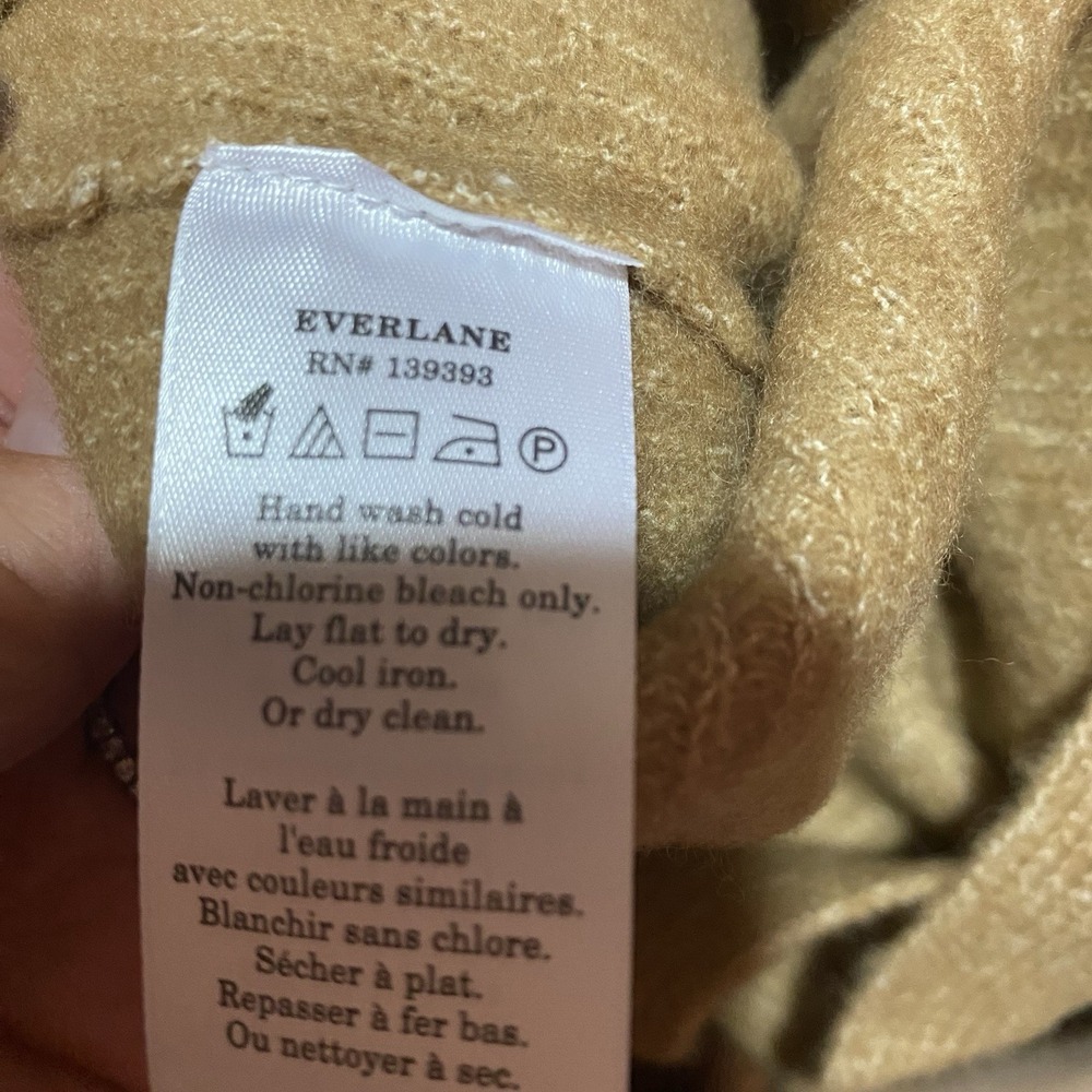 Everlane NWT The Cozy Stretch Tank in Camel Crop Top Size Small Wool - Picture 6 of 9
